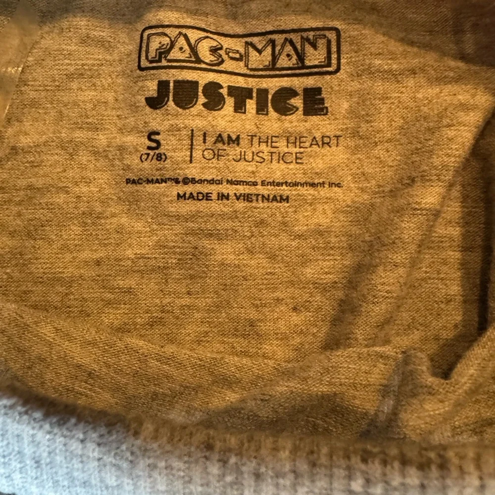 Pac‑Man x Justice Girls Tee S (7/8) – Retro Arcade Graphic Shirt